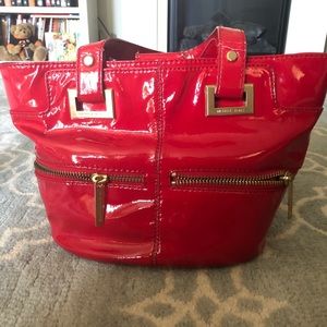 Michael Kors Vintage Red Patent Leather Bag
